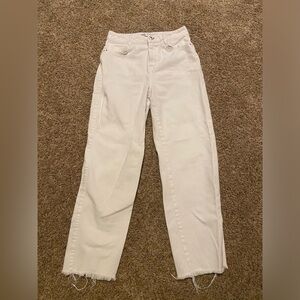 Zara white wide leg highwaisted jeans